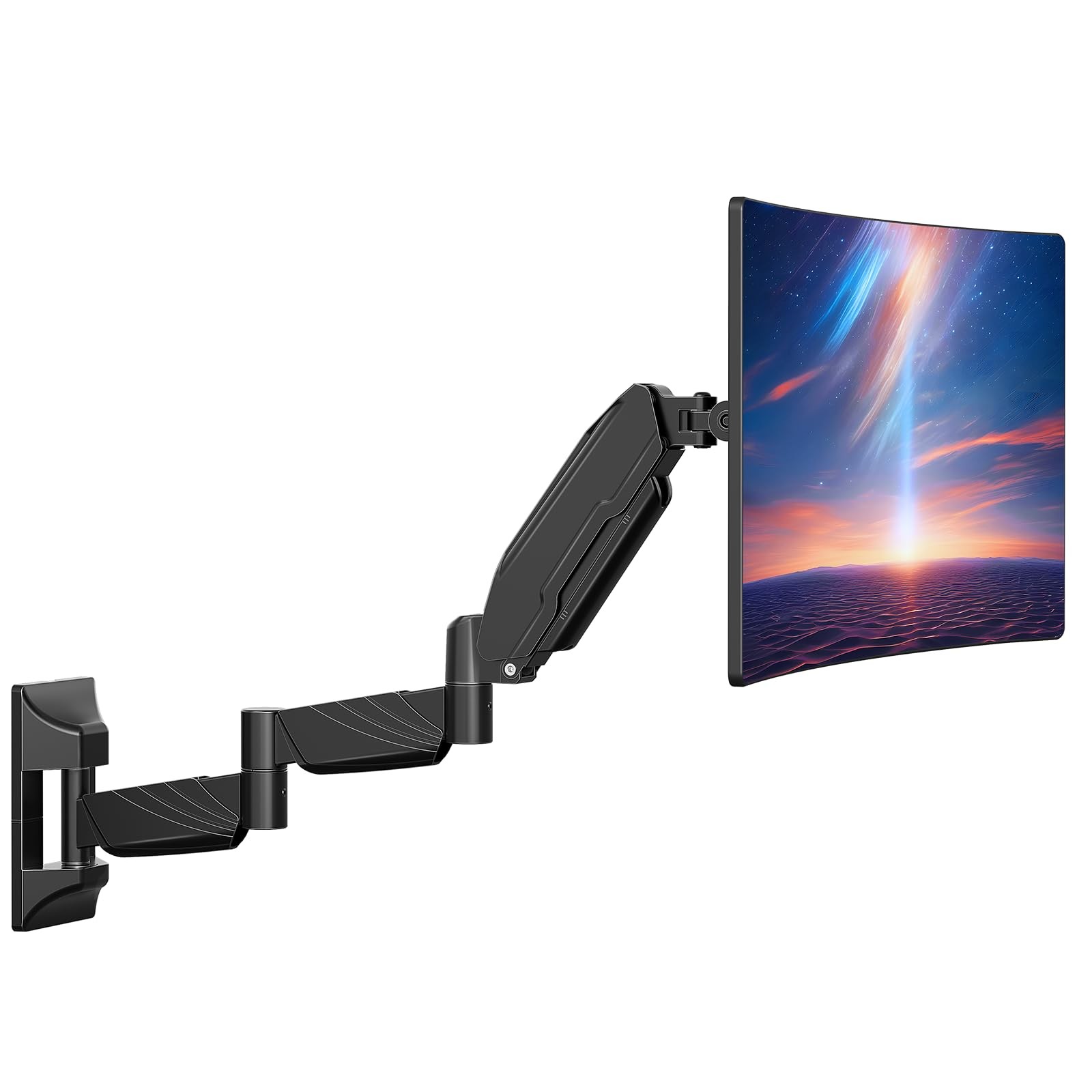 Long Arm Monitor Wall Mount for Max 32 inch Computer Screen, Extra Long Adjus...