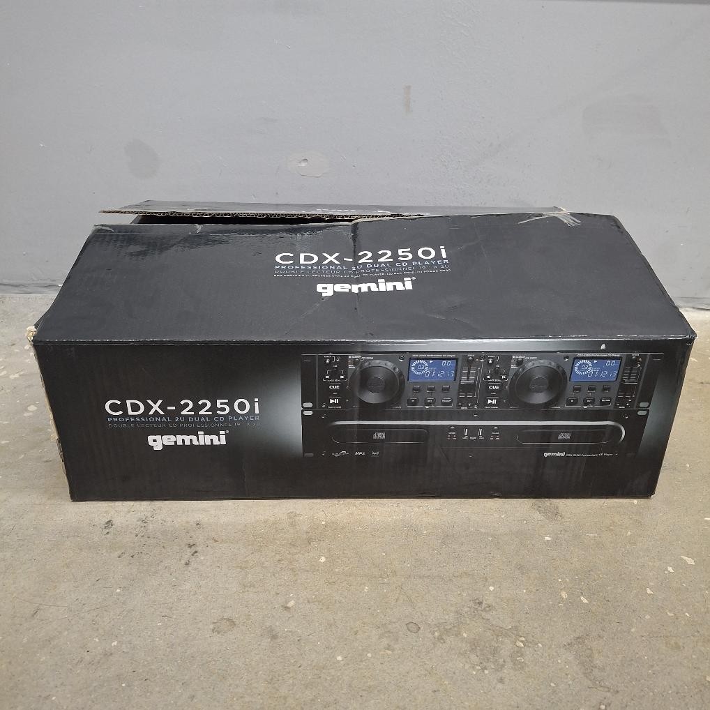 Gemini CDX-2250I Professional 2U Dual CD USB Media 2-Deck Rack Mount DJ Player