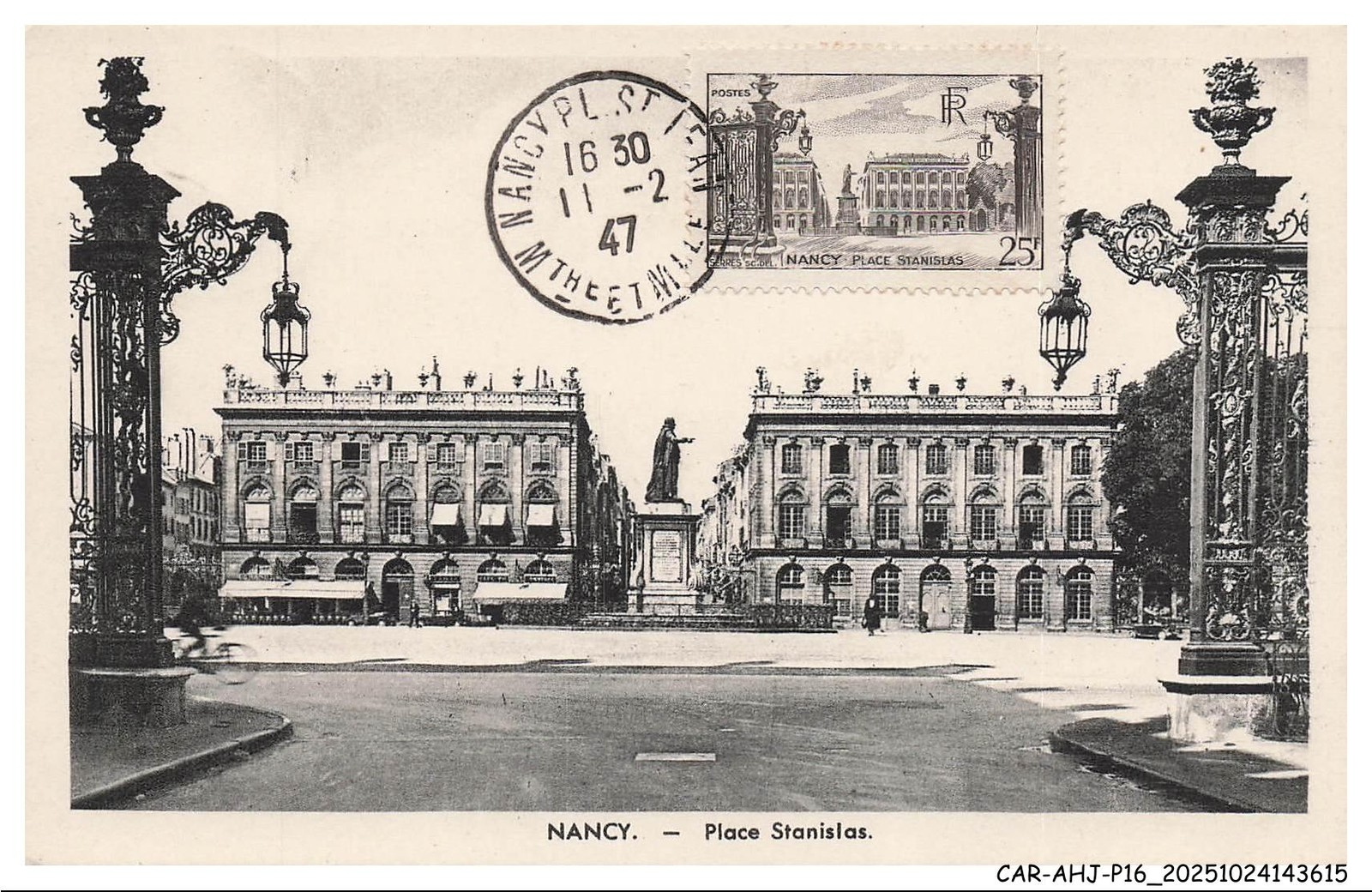 CAR-AHJP16-0729-CARD-MAXIMUM - Nancy - Place Stanislas - 1947