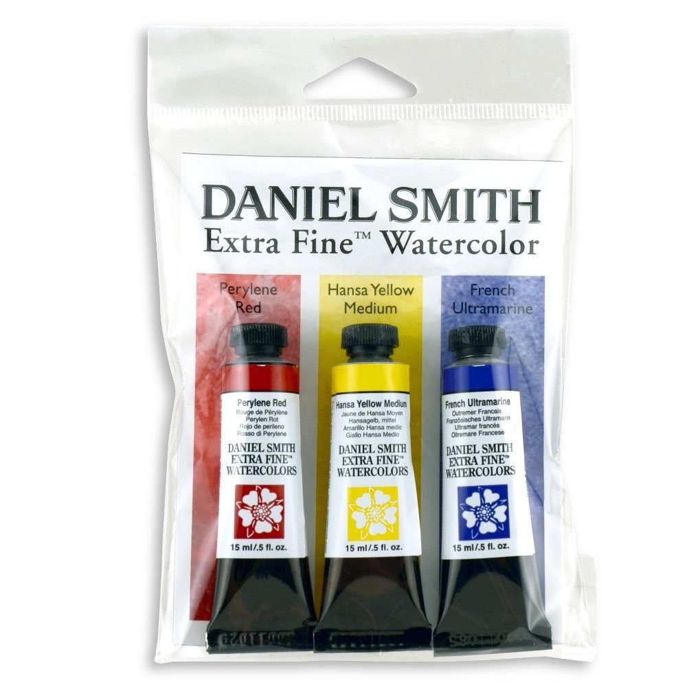 Daniel Smith Extra Fine Primary Watercolor Set - 3x15ml Tubes Art Supplies