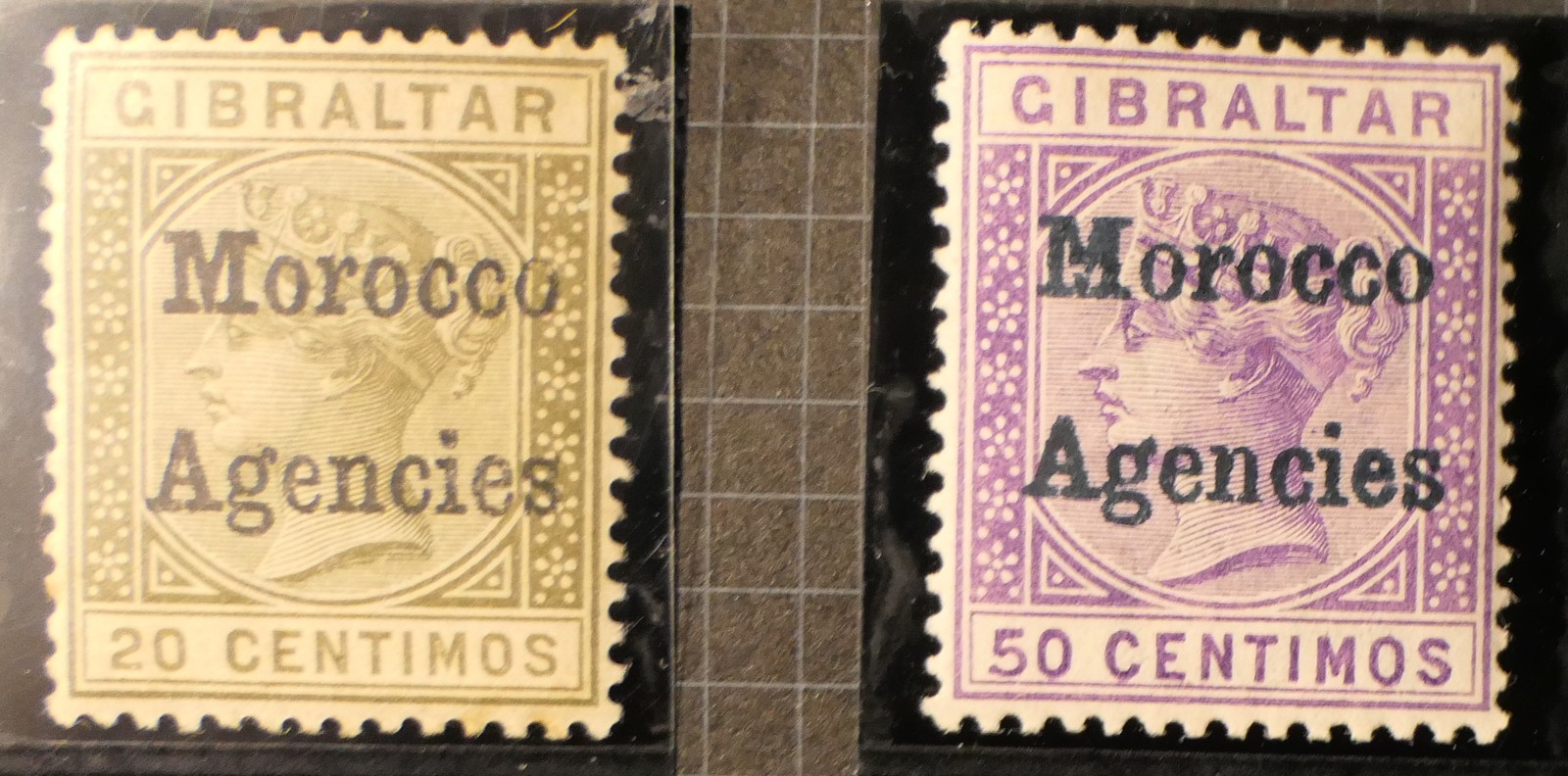 Great Britain Offices in Morocco Scott # 3,6, Mint OG HR