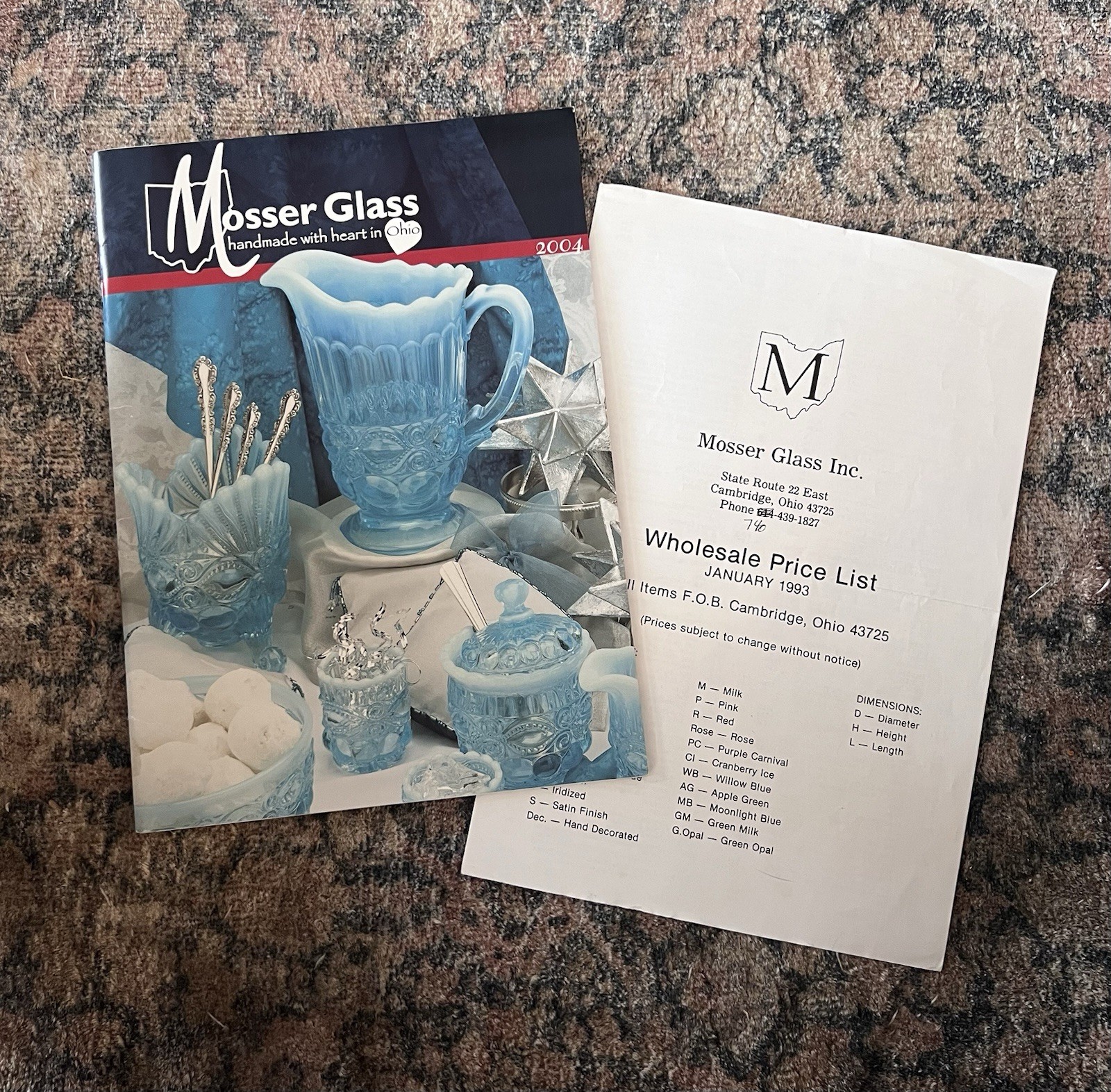 VTG Mosser Glass 2004 Catalog Handmade Ohio Art Glass Price Guide