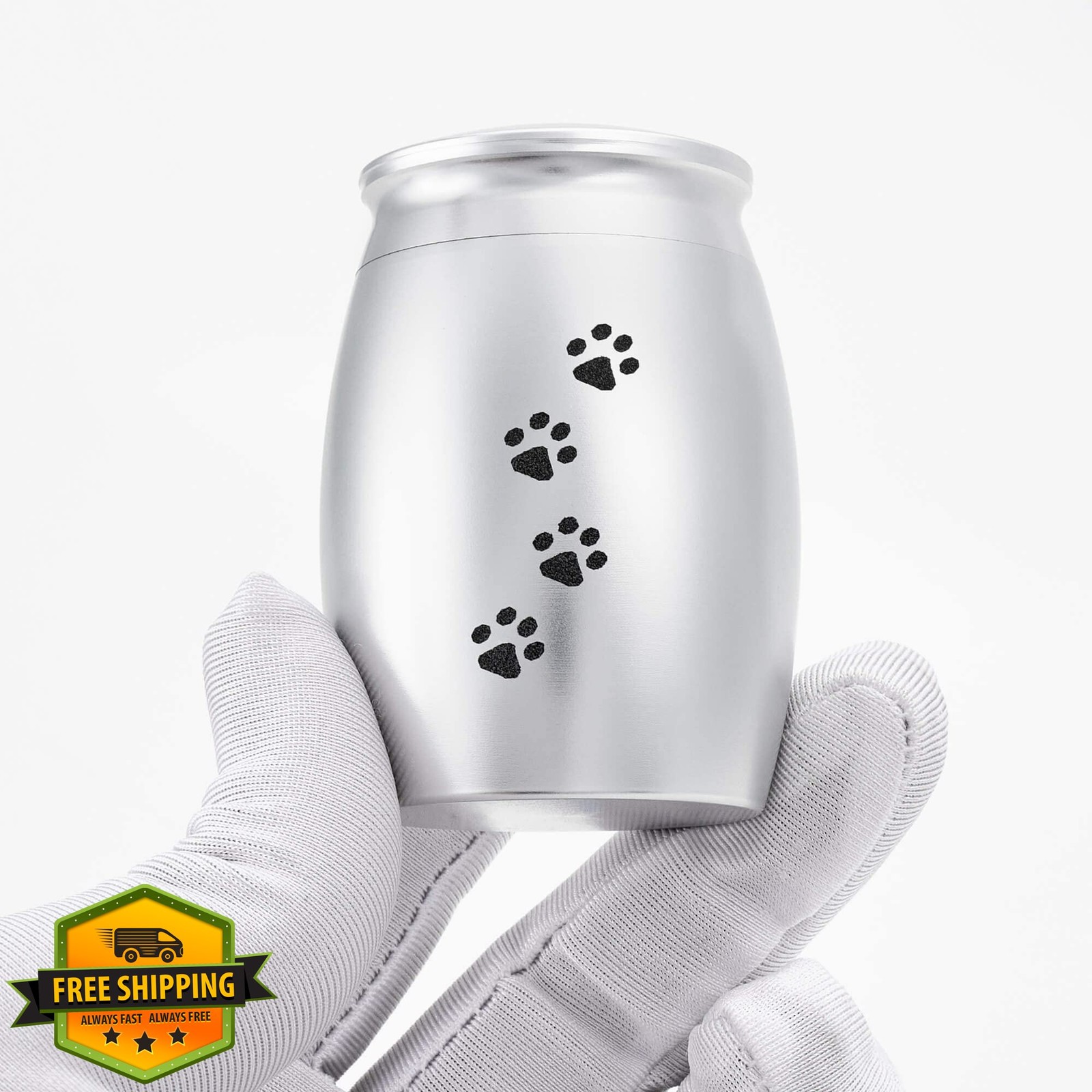 LINES ARTE Mini Pet Urns Dog Cat Ashes Keepsake Set of 2 Paw Print