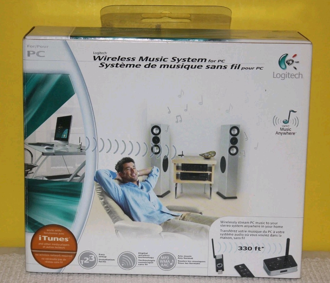2005 LOGITECH WIRELESS MUSIC SYSTEM FOR PC. READ THE DESCRIPTION.