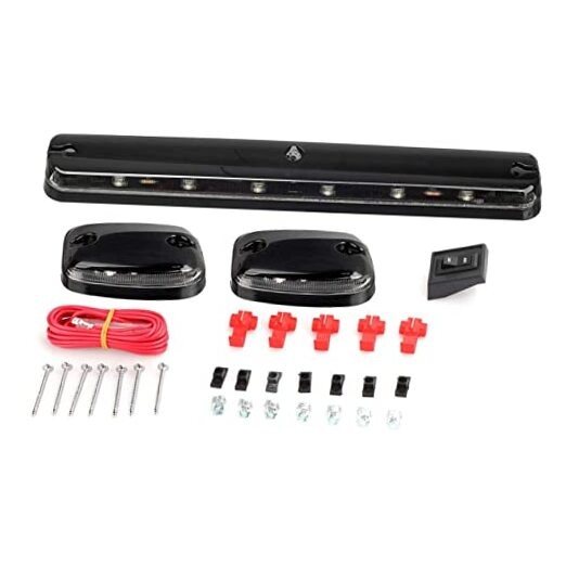  LED Cab Marker Lights 3pcs Clear Lens Amber 12 LED Roof Top Clearance Lights 