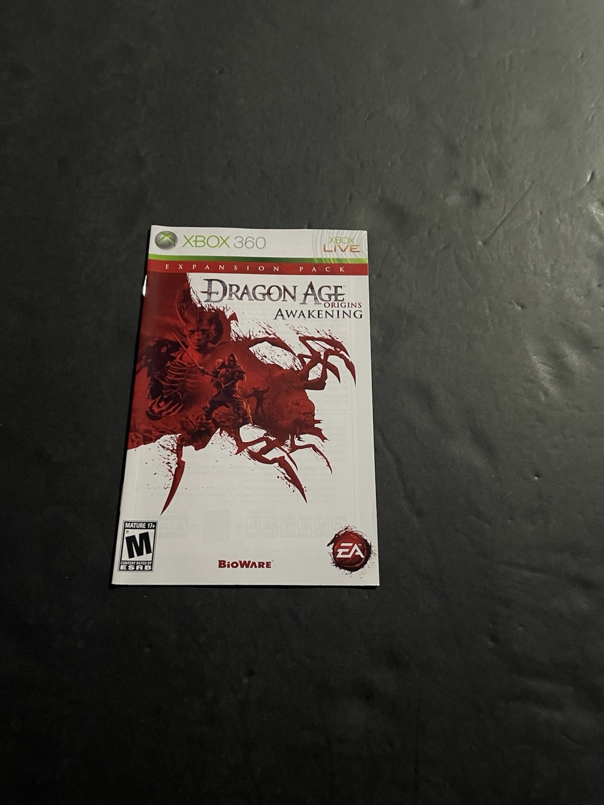 dragon age origins awakening xbox 360 Manual only