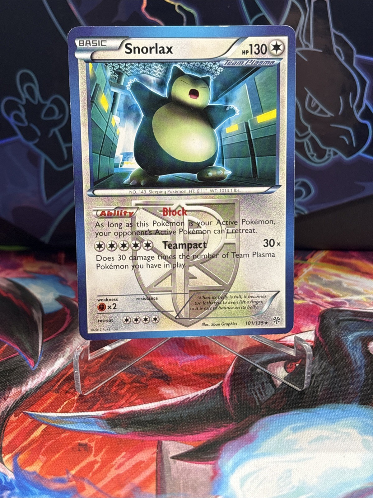 Snorlax - 101/135 - Pokemon Plasma Storm Black & White Rare Card MP