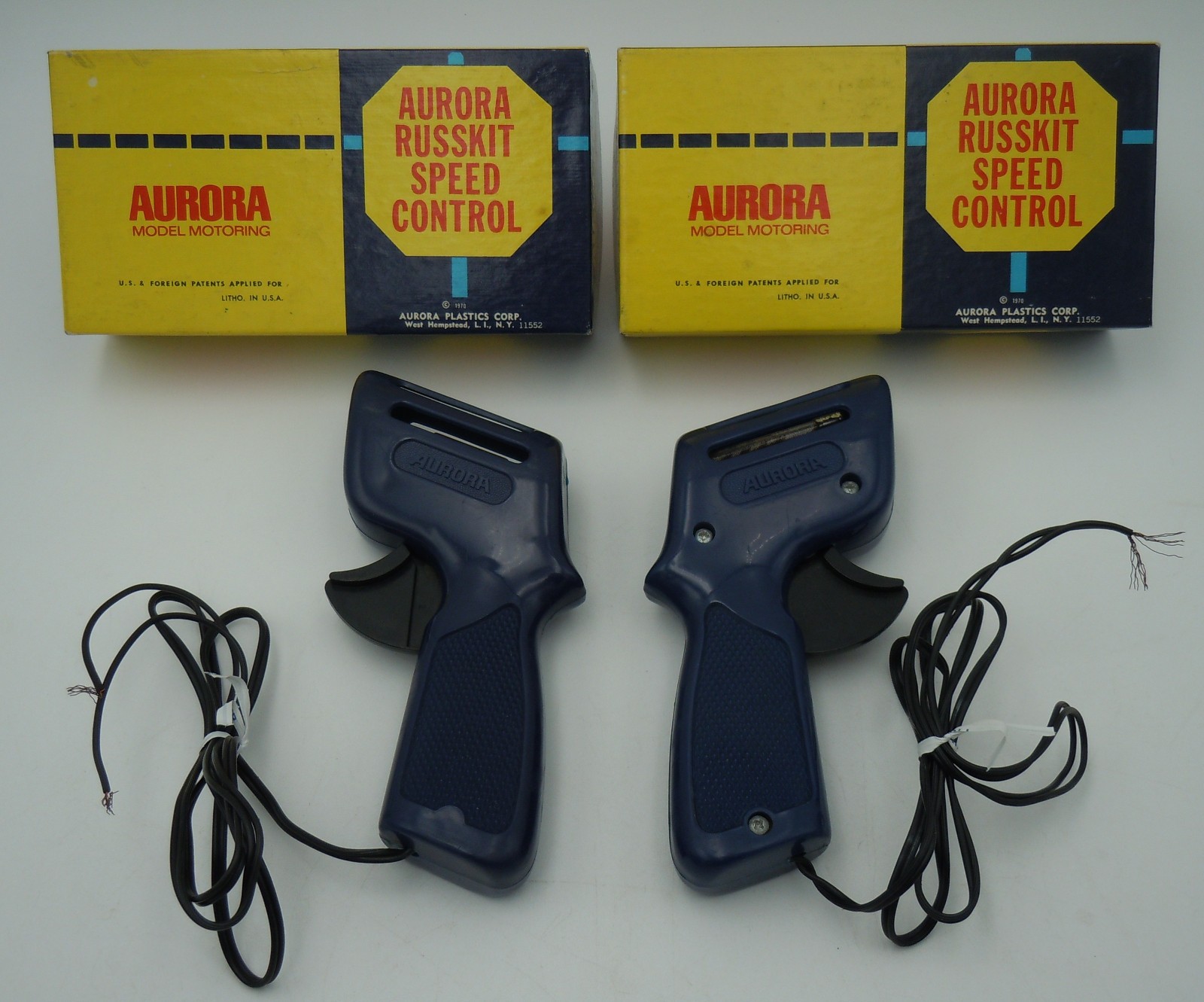 AURORA TJET 80 OHM VARIABLE SPEED RUSSKIT HAND CONTROLS ~ PR W/BOXES ~ VERY RARE