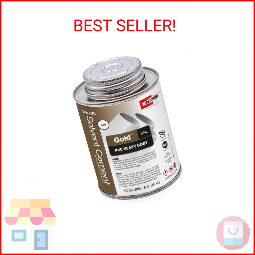 RectorSeal Gold 844L 55951 Heavy Body Solvent Cement, Bonding Strength, Plumbing