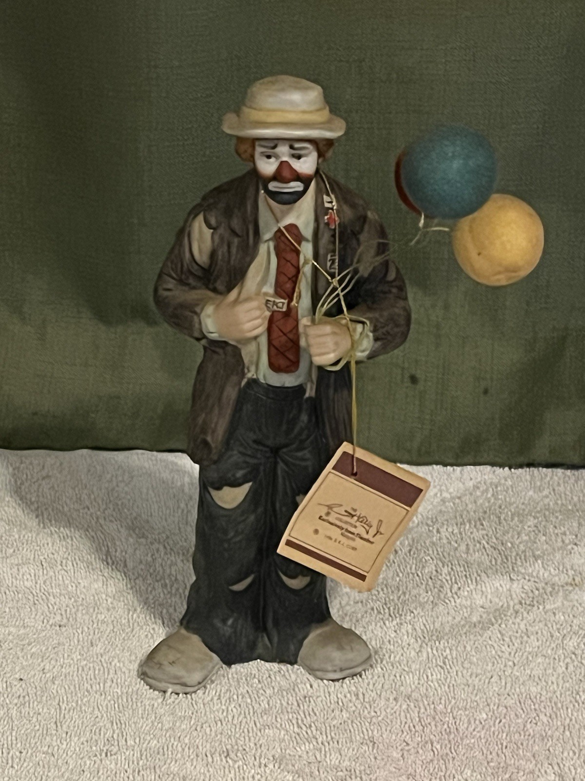 Haunted Paranormal 9" Flambo Emmet Kelly Jr 1984 Hobo Clown Doll Louie  Positive
