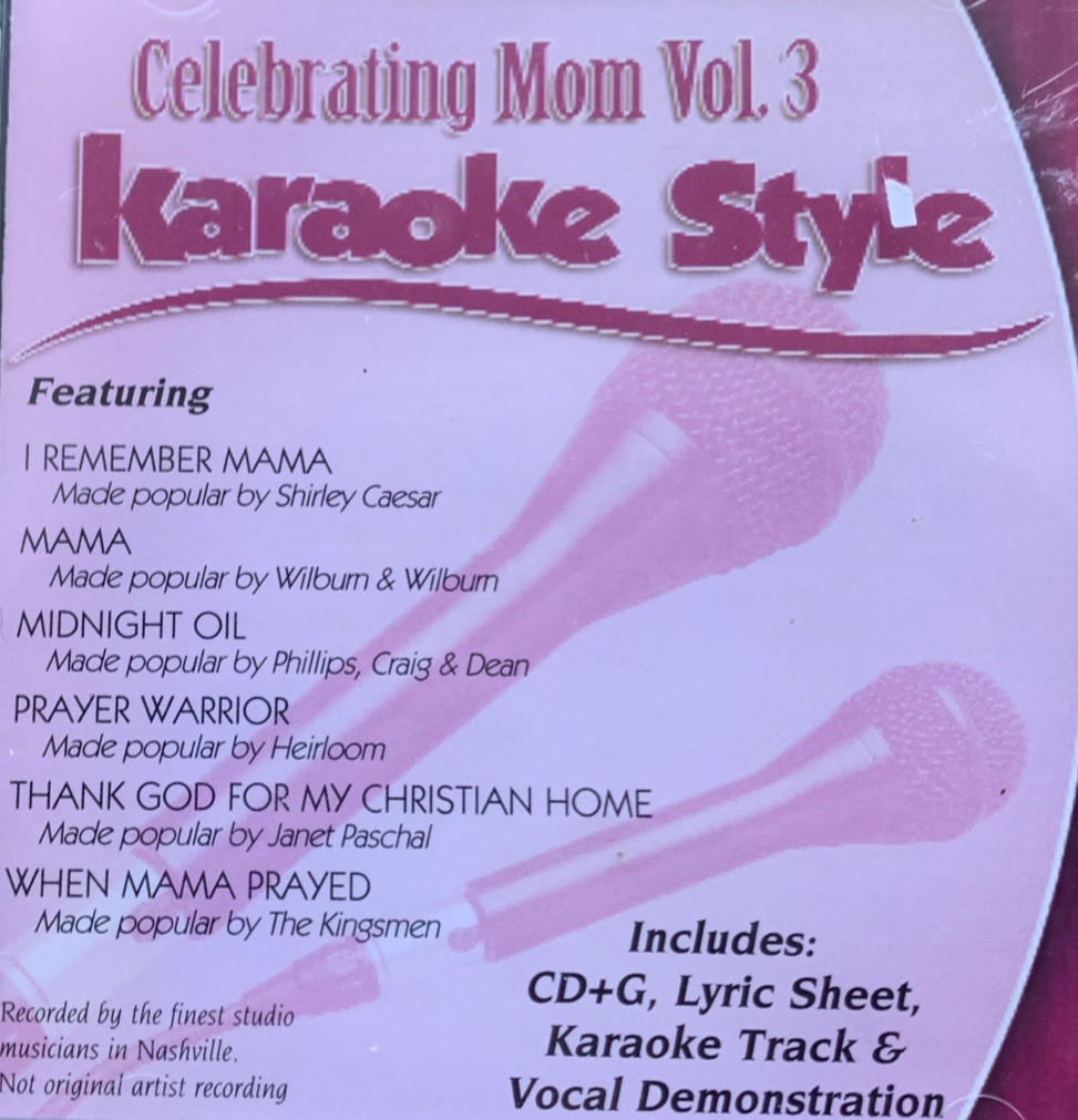 Celebrating Mom Volume 3 Christian Karaoke Style NEW CD+G Daywind 6 Songs
