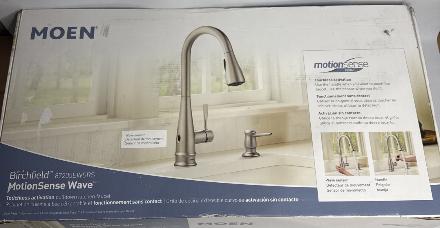 Birchfield MotionSense 87205EWSRS Hands-Free Pulldown Kitchen Faucet