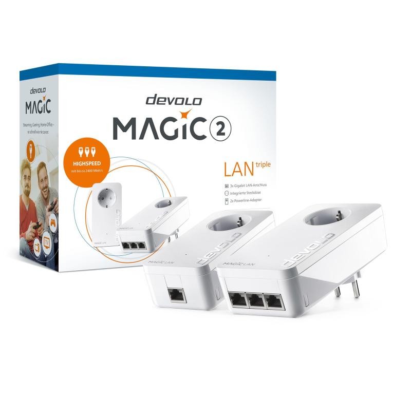 Devolo Magic 2 LAN Triple Starter Kit 2400 Mbps Ethernet LAN Connection White