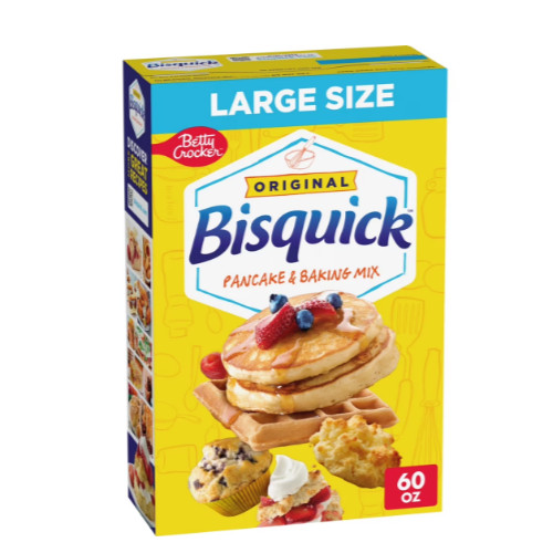 Betty Crocker Bisquick Pancake and Baking Mix, Original, Large Size, 60 oz