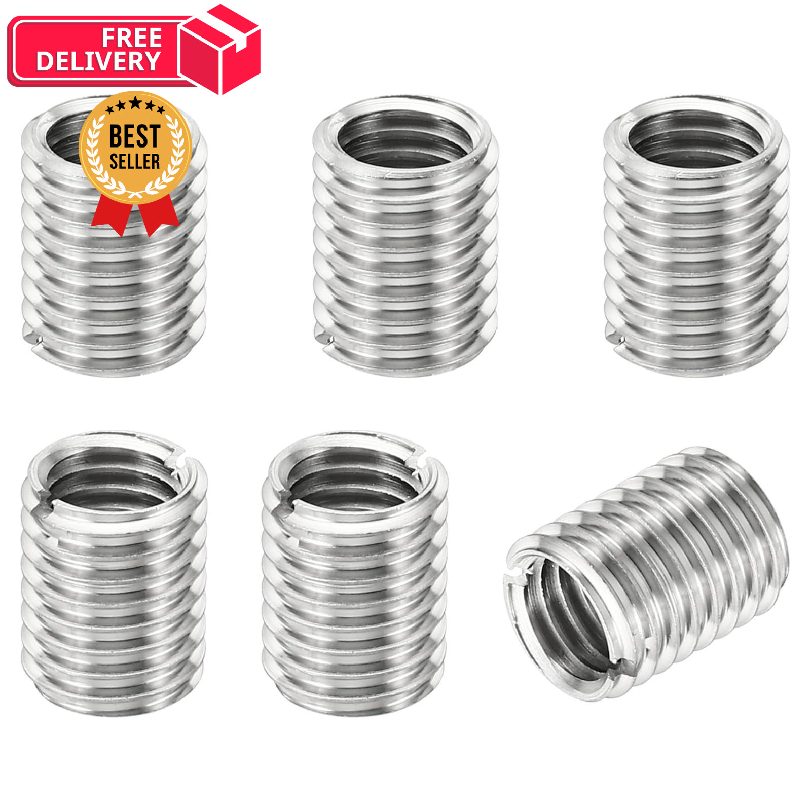 PATIKIL Thread Adapters Sleeve M12x1.75 Male to M10x1.5 Female, 15mm, Silver 