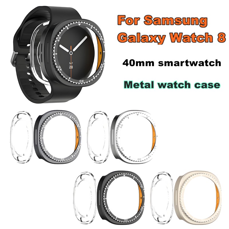 Metal Watch Case Protective Cover For Samsung Galaxy Watch 8 40mm Smartwatch