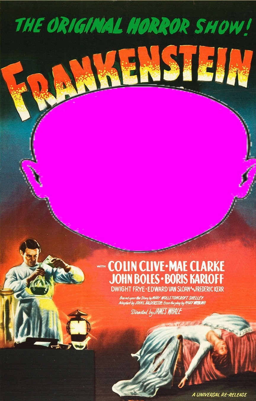 Your Picture Here Frankenstein Monster Photo Horror Movie Poster Picture Card UA