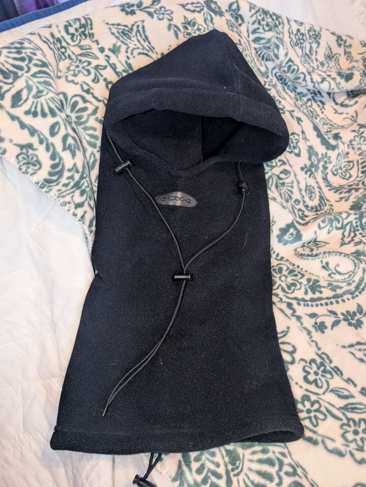 Vintage HeadSokz Inc Black Fleece Head Cover Polartec Hat Warm USA Made 