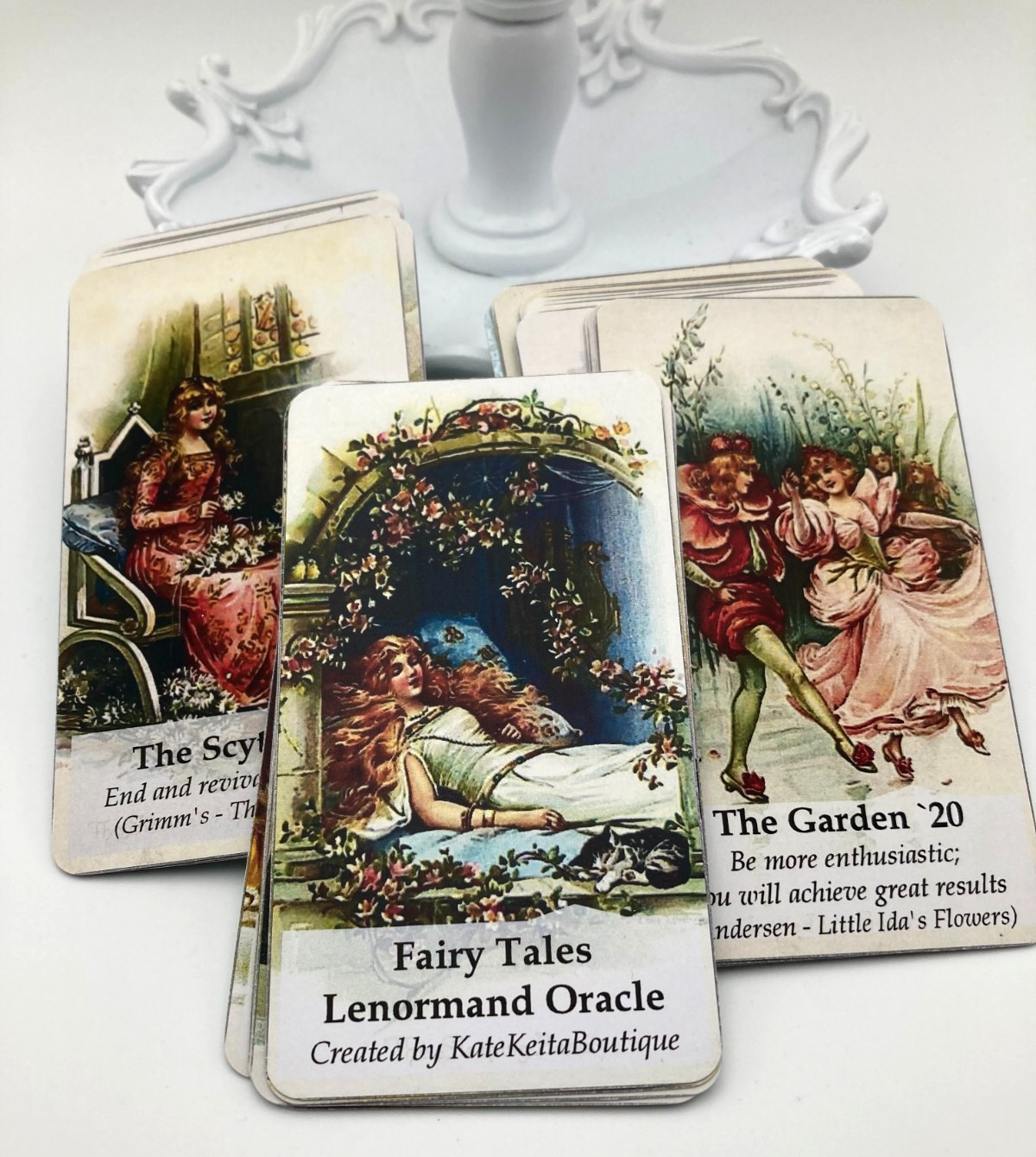 Fairy Tales Lenormand Oracle Deck 36 Cards Handmade Divination Cards Grimm Theme