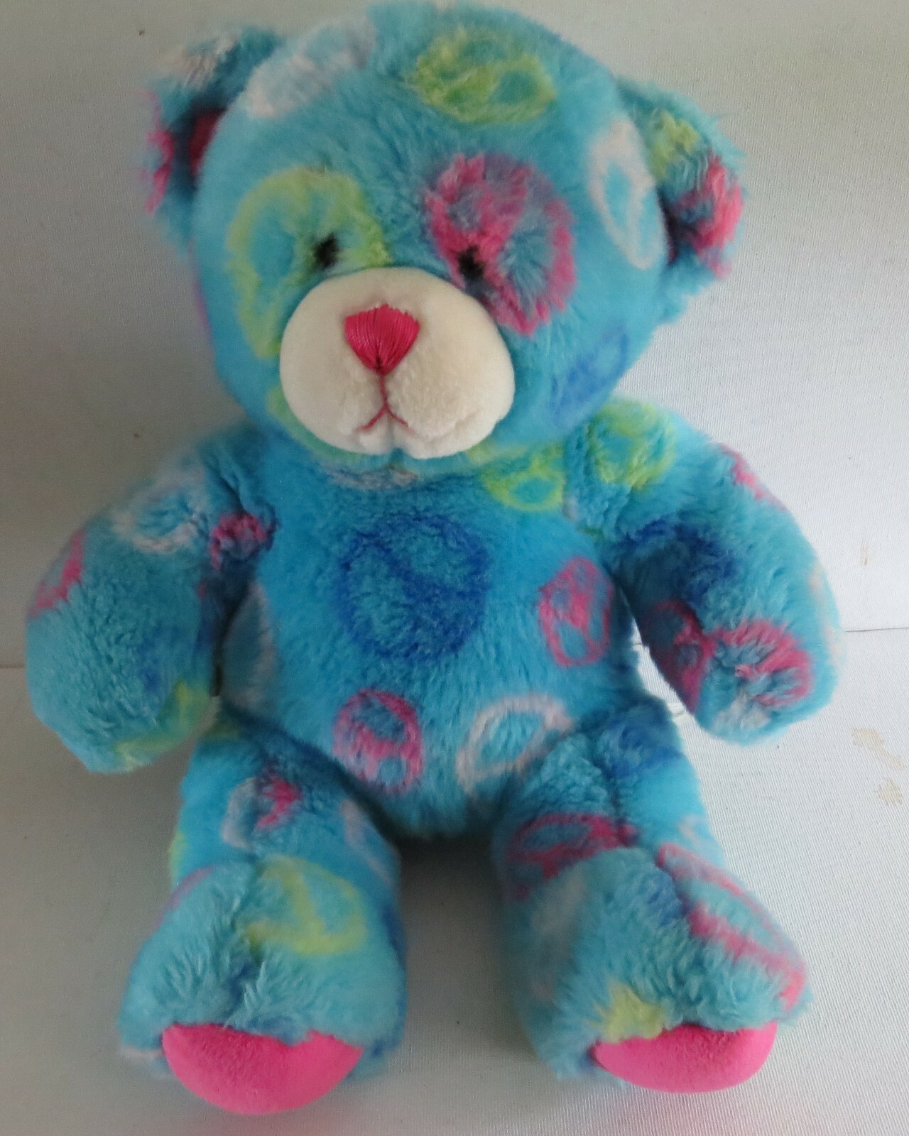 Build A Bear Plush Animals~peace sign BEAR Stuffed Animal