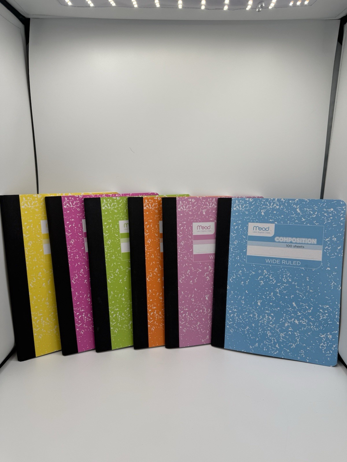 Mead Composition Notebooks 6 Pack Wide Ruled 7-1/2 x 9-3/4 100 Sh