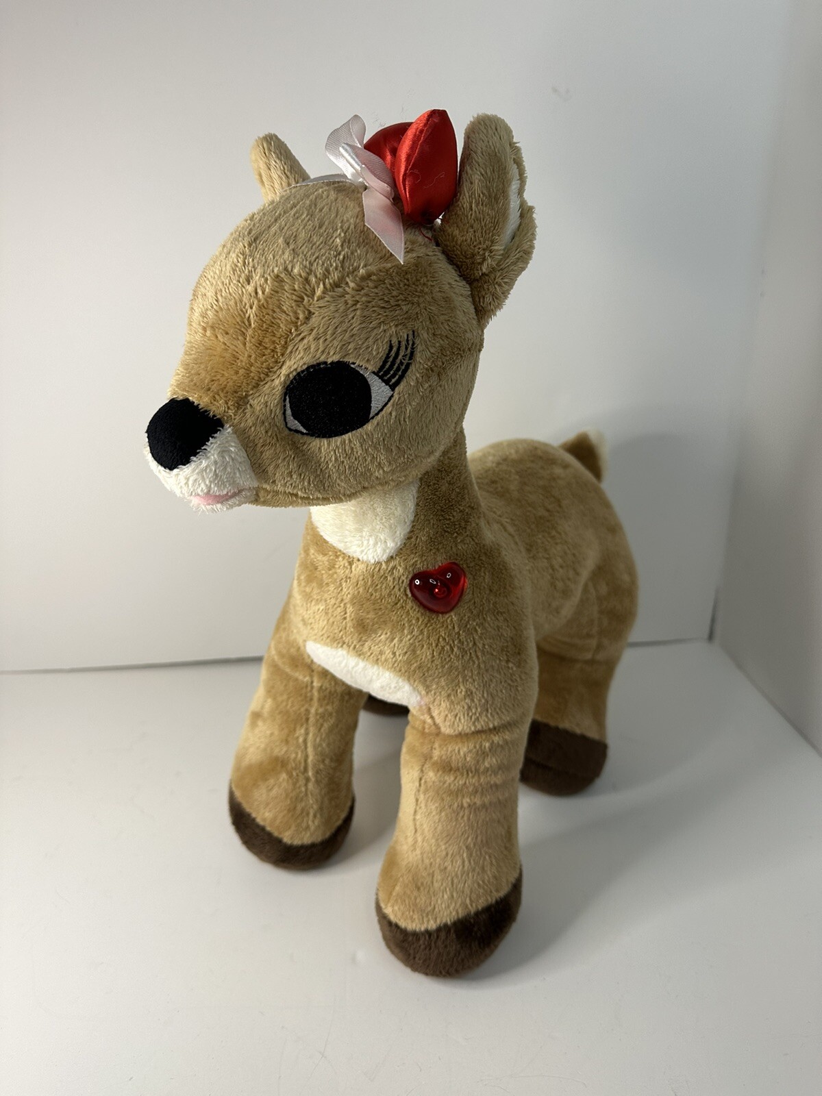 Build A Bear 16” Christmas CLARICE from Rudolph The Red Nosed Reindeer red heart