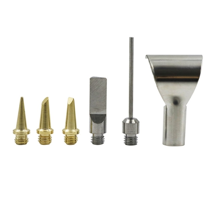 6Pcs Oxygen Easy Metal Nozzles for Cordless Soldering Iron Heat Conductivity