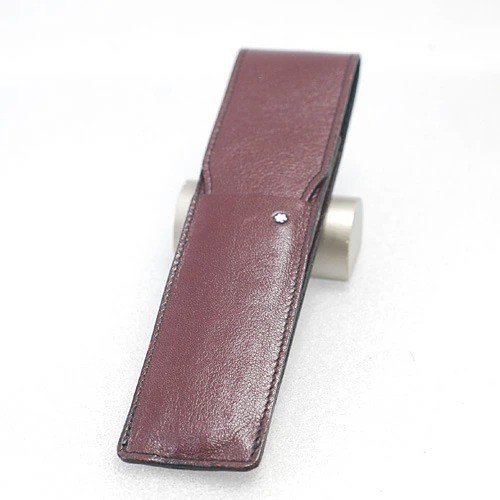 MONTBLANC Vintage Slim Line Bordeaux Pen Case Pouch Collectible Stationery