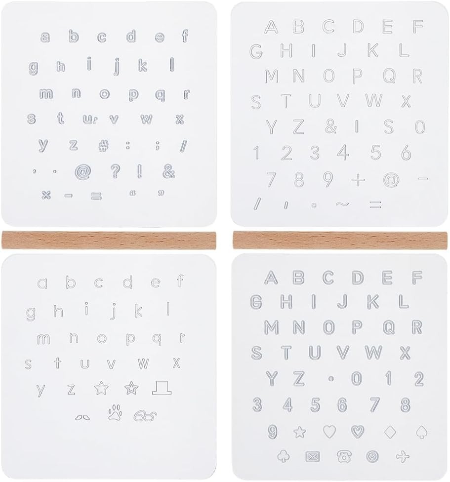 DICOSMETIC 2 Sets Leather Alphabet Set Leather Carving Tools Leathercraft Stampi