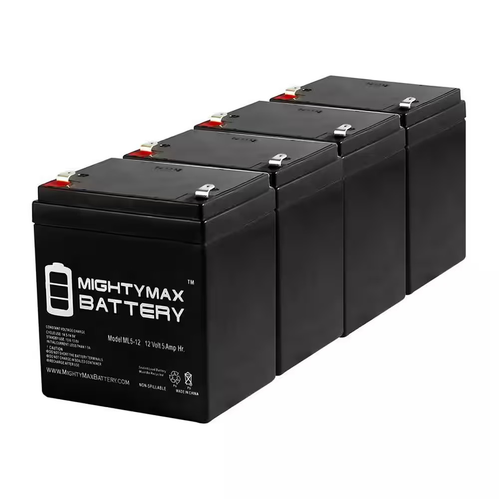 12-Volt 5AH SLA Battery Replaces Tripp Lite SMART3000RMXL2U - 4 Pack