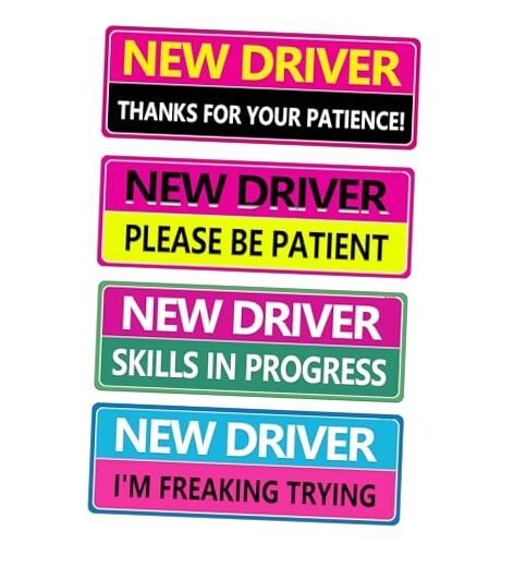 New Driver Magnet for Car,Please Be Patient Student Driver Magnet Style 1