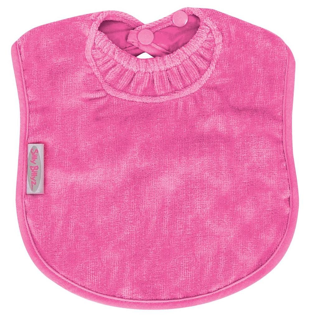 Silly Billyz Large Plain Towel Bib (Cerise)