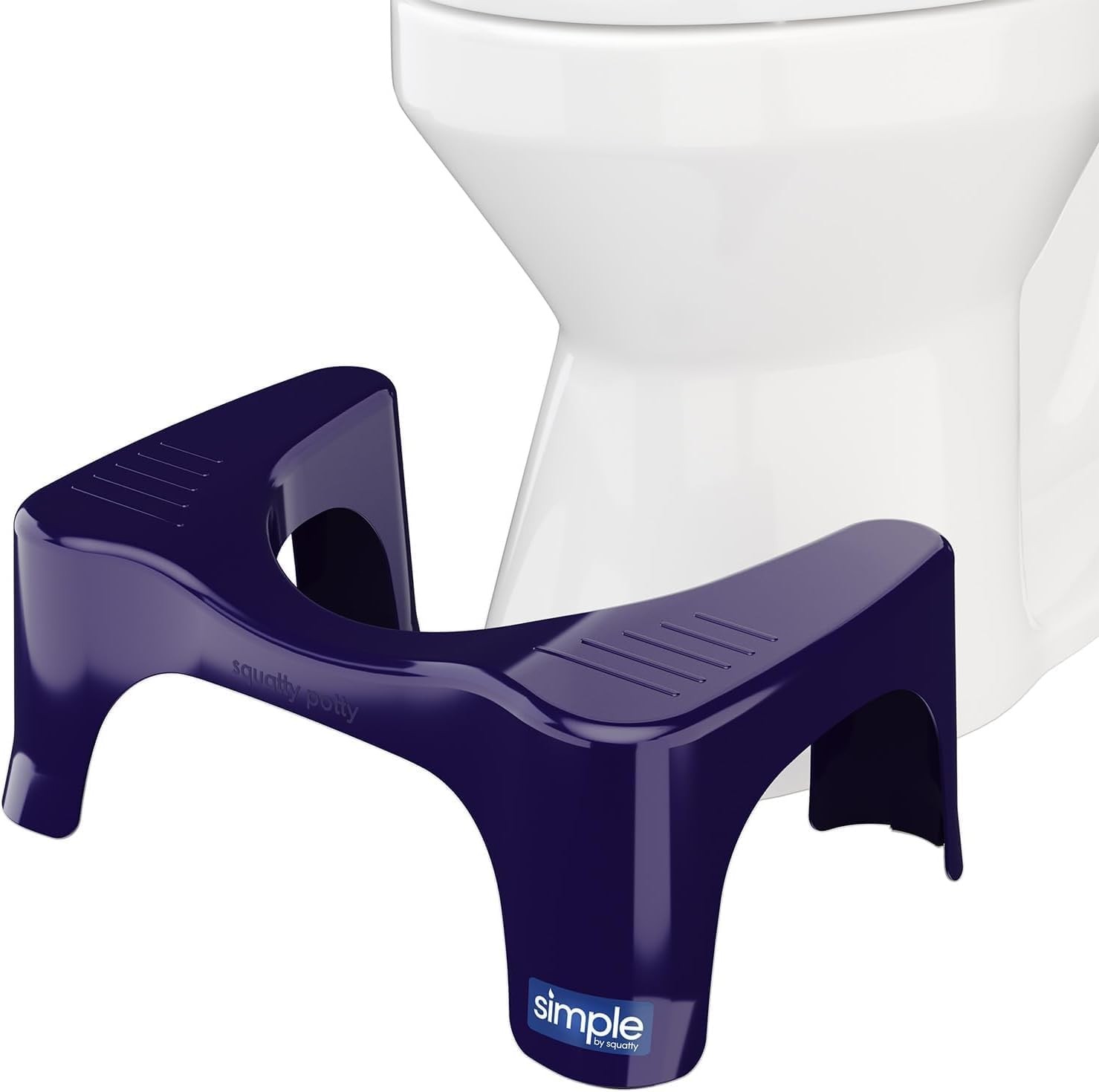Simple Bathroom Toilet Stool Deep Purple 7" Ergonomic Stool – Posture-Enhancing