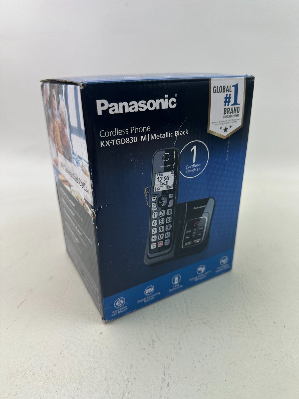 Panasonic Cordless Phone Answering Call Block 1 Handset Black KX-TGD830m SEALED