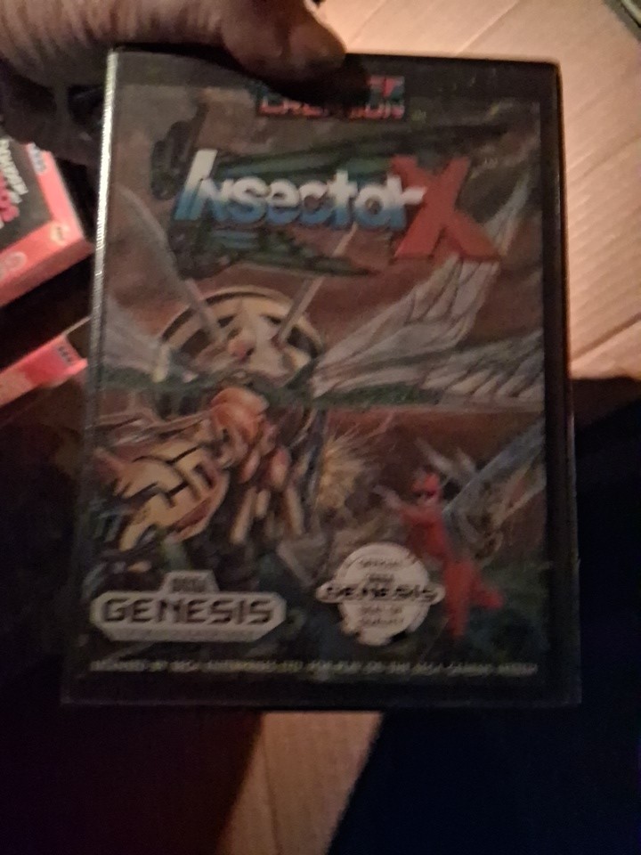 GENUINE Sega GENESIS Box Case  and manual Only INSECTOR X Fair Acceptable 