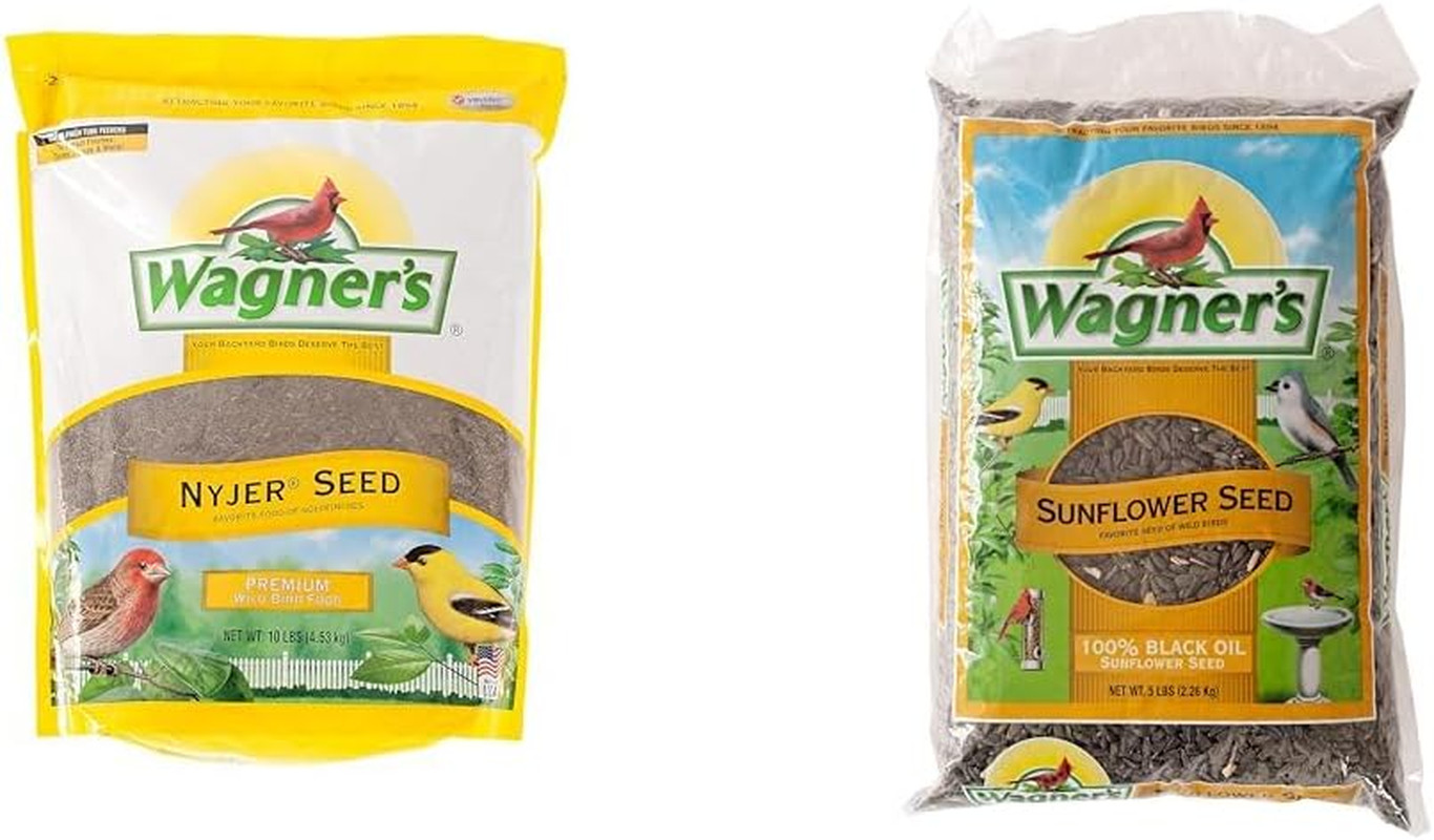 10-Pound Nyjer Seed, 5-Pound Black Oil Sunflower Seed Wild Bird Food Bundle