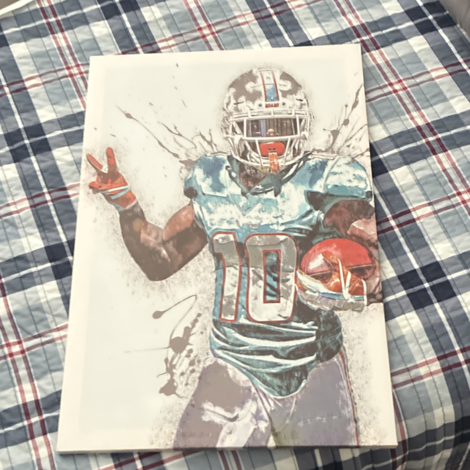 Abstract Football Player Sports Poster Medium Unframed Paper Art