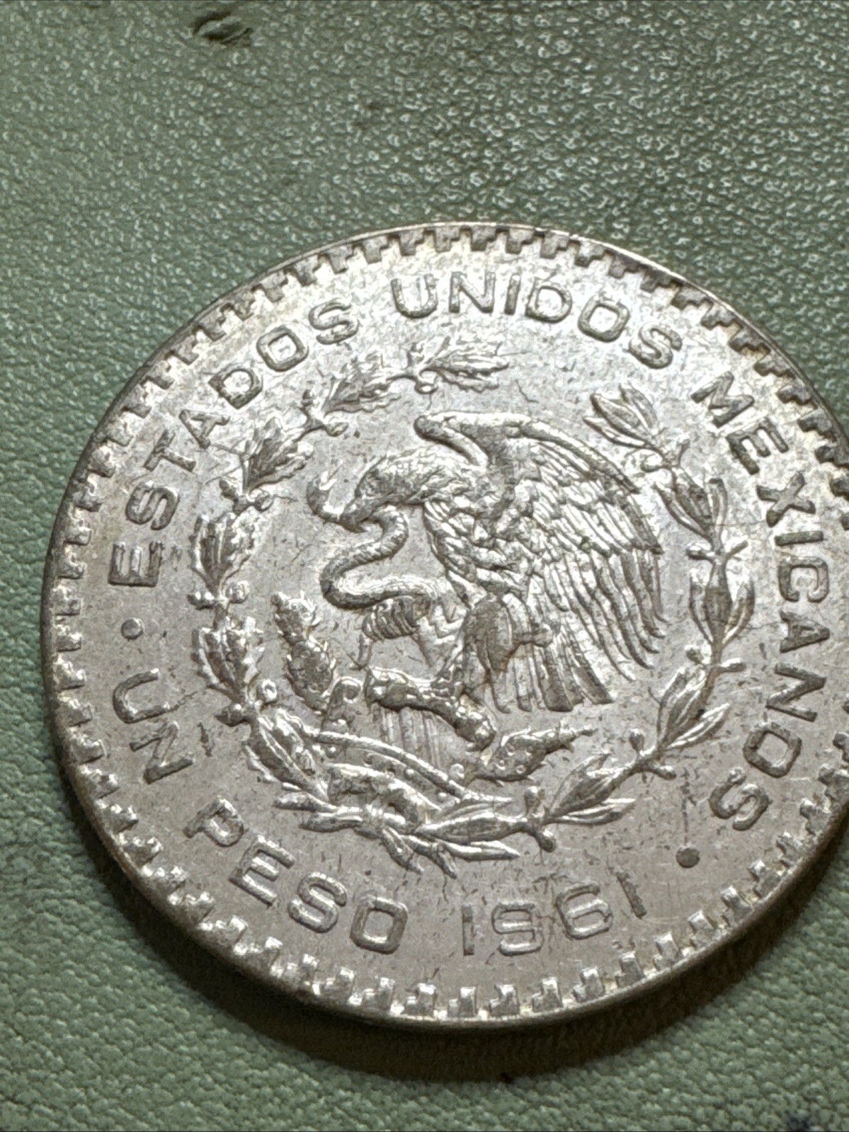MEXICO - 1 Un Peso 1961 - Jose Morelos - Silver Coin .100