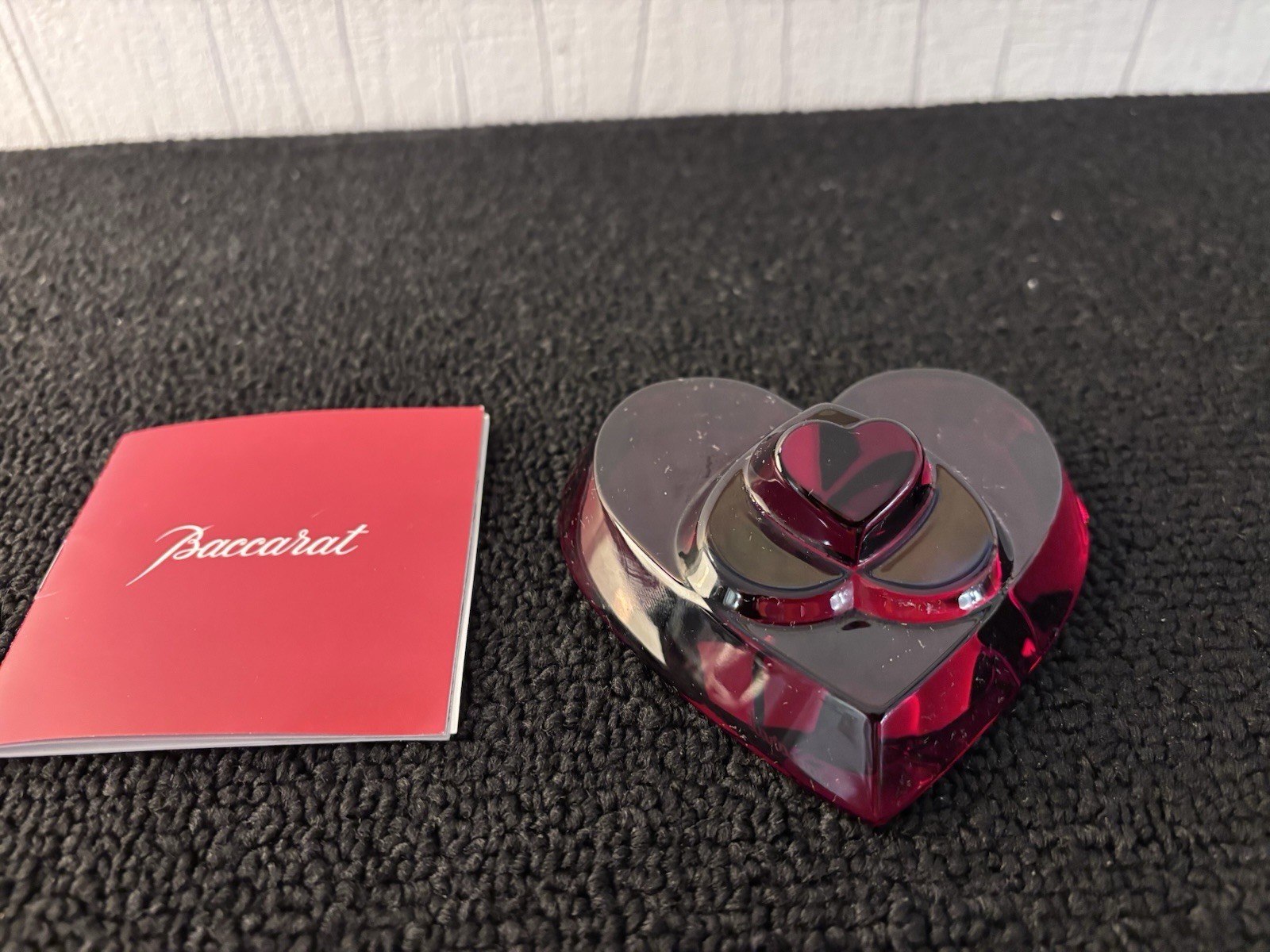 Red Baccarat Crystal Paperweight Mod10