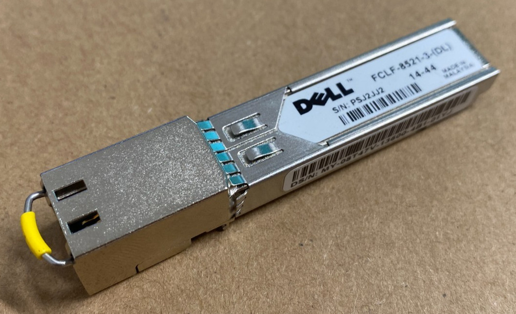 Dell FCLF-8521-3-(DL) SFP-1Gbps 1000Base-T Copper RJ45 Transceiver Module