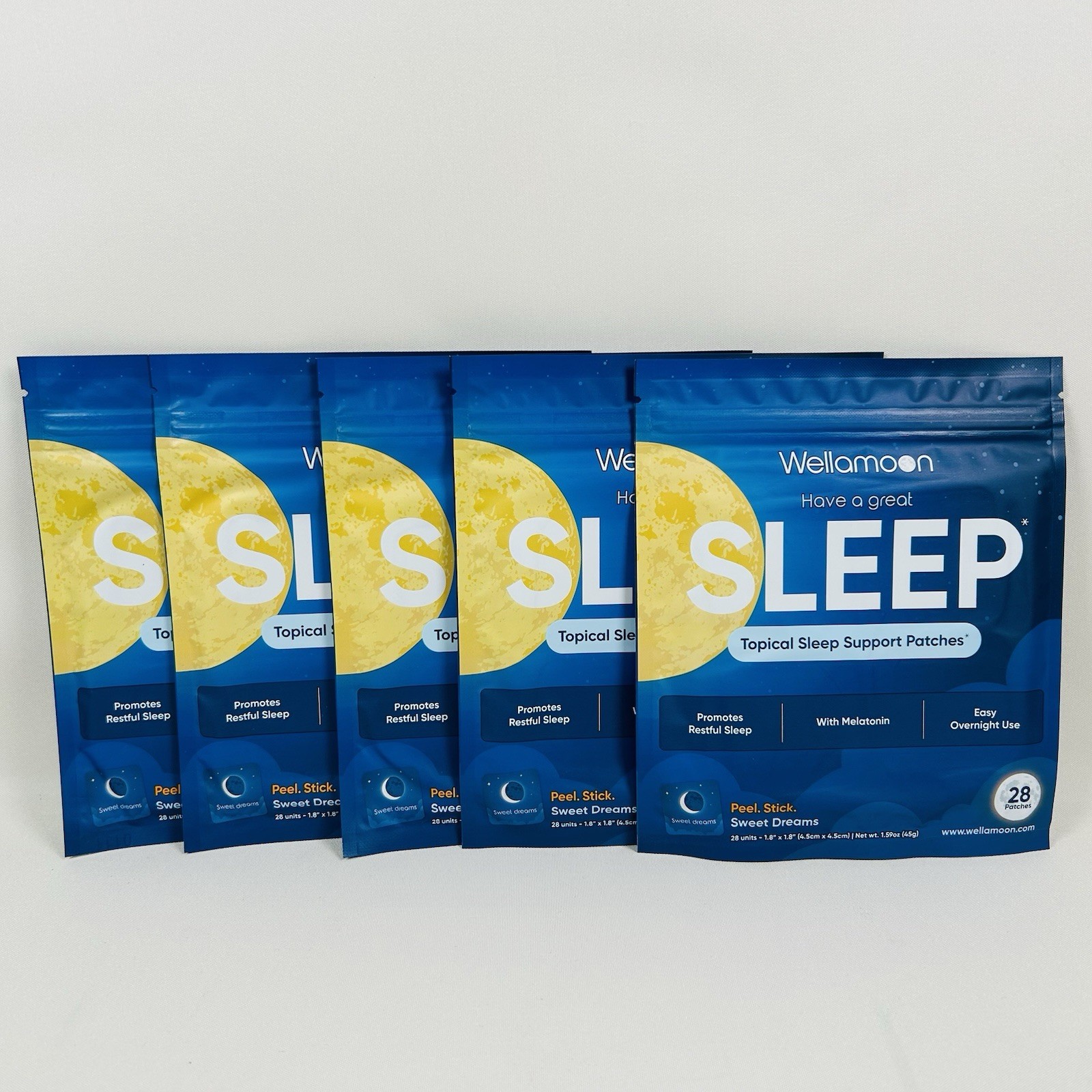5x Wellamoon Sleep Support Patches 28 Sleeping Patches (140 total) Exp 3/31/26