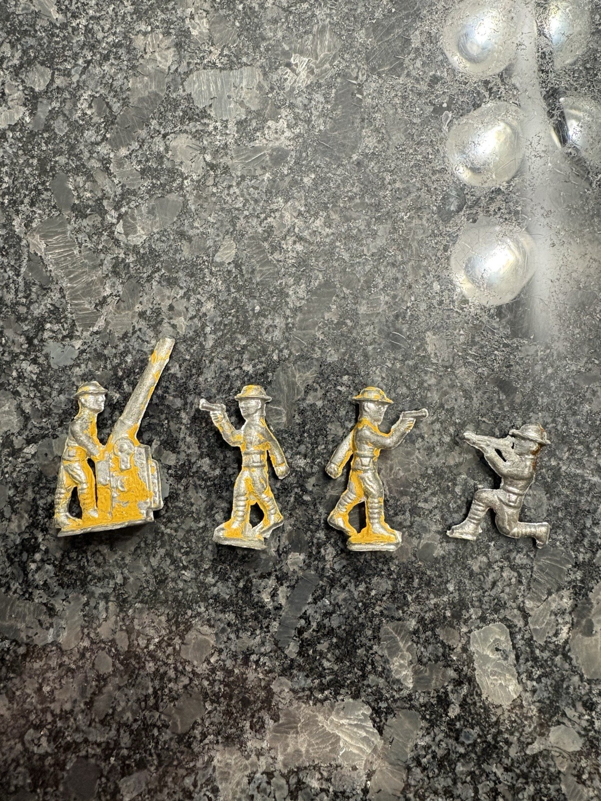 Vintage antique lead metal toy soldiers Army Men type 2 Inches Tall