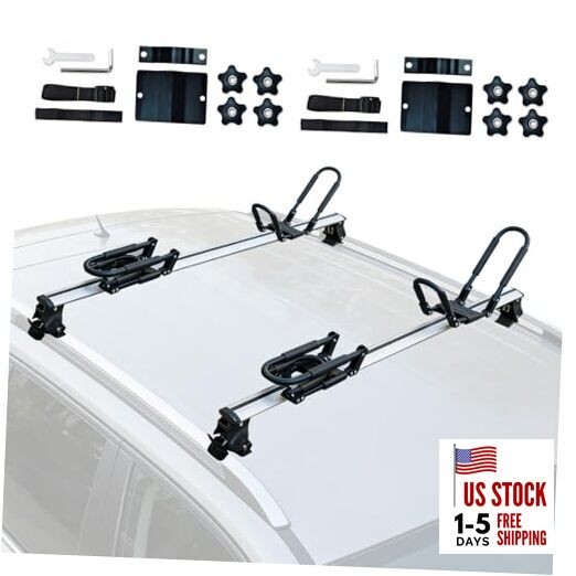 Folding Kayak Roof Rack 2 Pairs 4pcs Foldable J-Bar Heavy Duty 2 Pairs (4 Pcs)