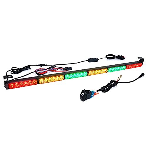  Upgraded 36" Offroad Rear Chase LED Strobe Light Bar, All in One w/ G2-RYGYGR