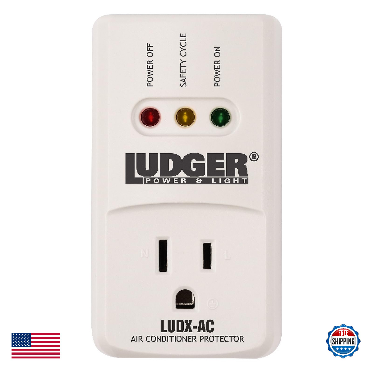 Ludger Power Surge Protector (LUDX-AC), ETL Certified, 4-Minute Safety Cycle