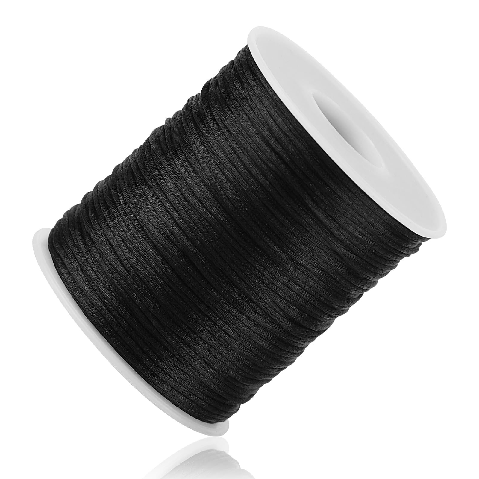Kblick Black Nylon String Cord - 1MM 100 Yards Twine, Bracelet 