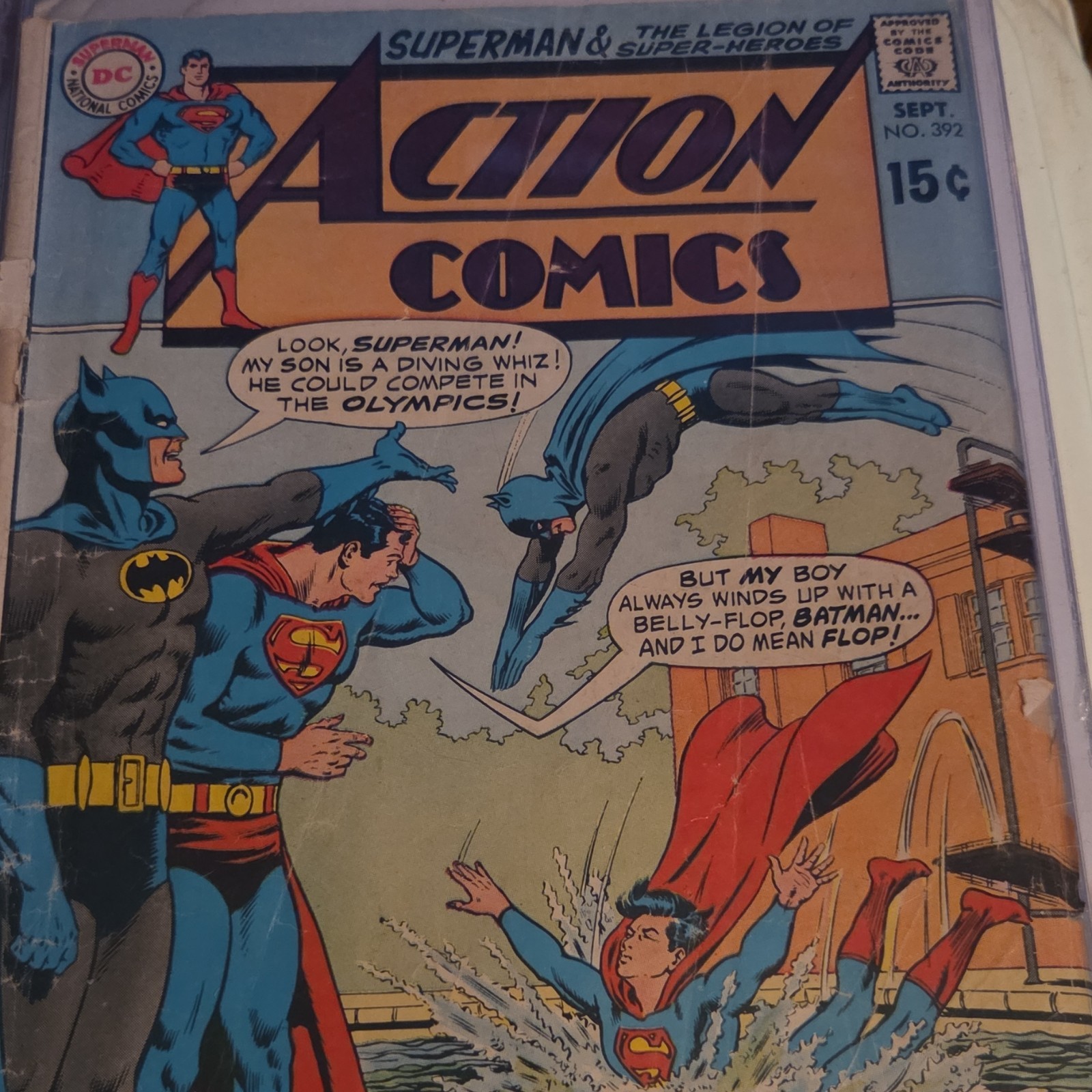 Action Comics #392 DC Comics 1970 Bronze Age Superman Batman Legion
