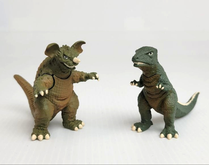 BANDAI Gashapon HG Showa Baragon & Gorosaurus Mini 2" Figures Godzilla Series 5