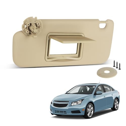 Sun Visor Driver Side for 2011-2019 Chevy Cruze, Beige, Left Left Driver Side