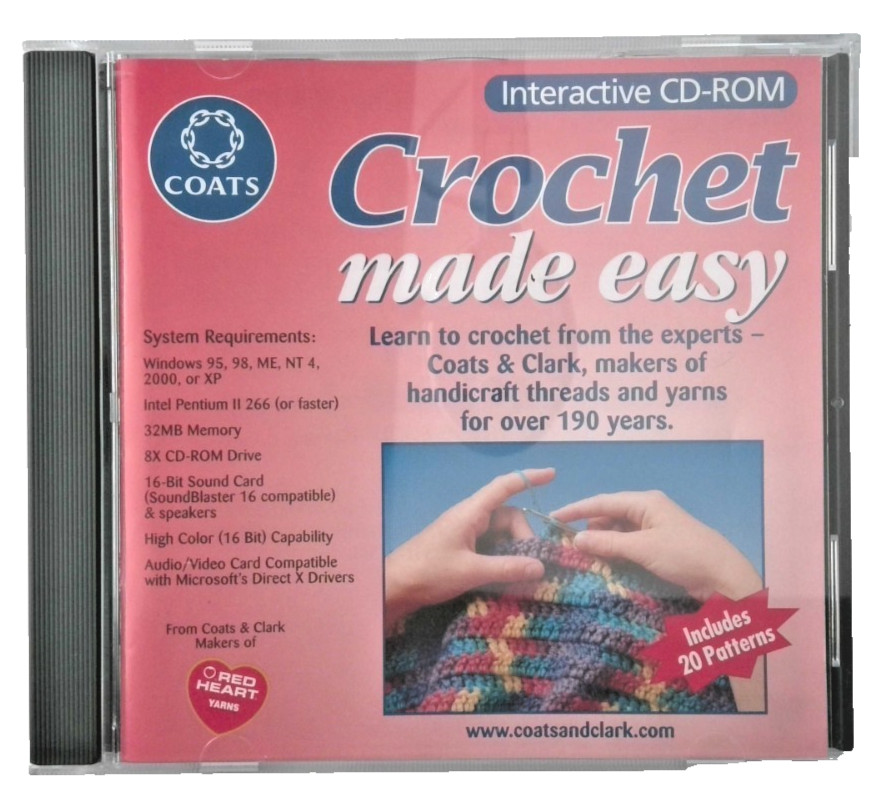 Coats & Clark Crochet Made Easy (CD-Rom, 2002) | 
